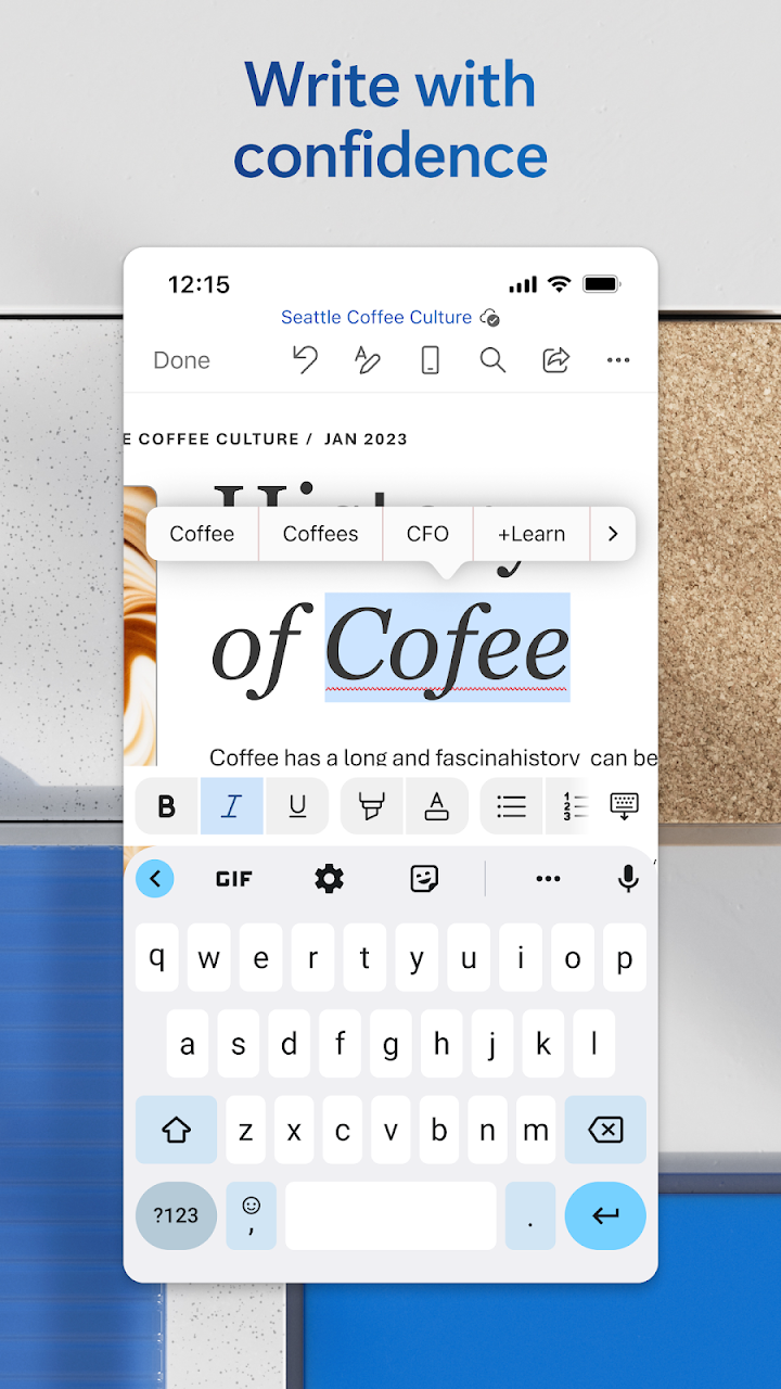 Microsoft Word: Edit Documents screenshot