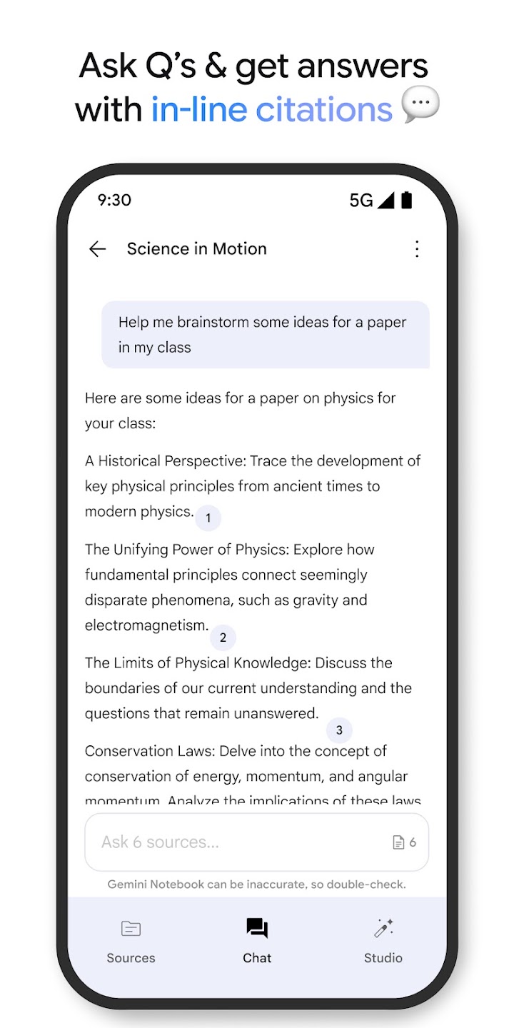 Gemini Notebook screenshot